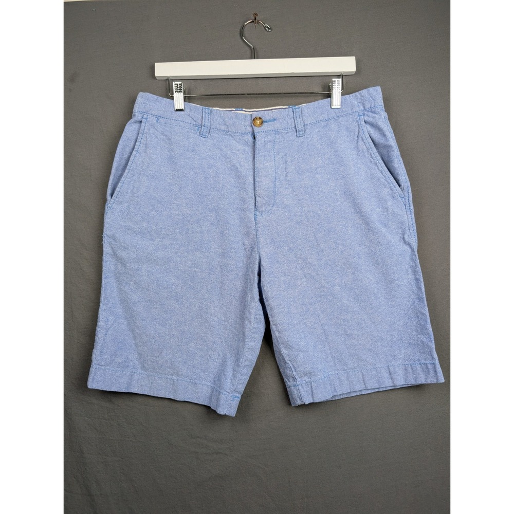 Tommy Hilfiger Mens Blue Oxford Chino Shorts Size 34